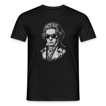Beethoven-Porträt - Männer T-Shirt - Schwarz - Vorne - AI Model Male 178 light (178cm)