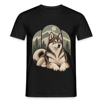 Laika - Männer T-Shirt - Schwarz - Vorne - AI Model Male 178 light (178cm)