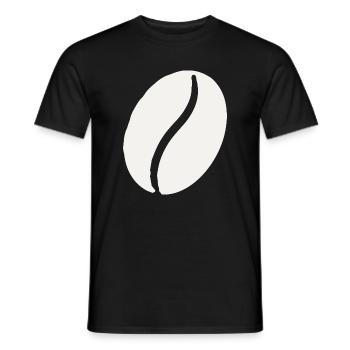 Kaffeebohne Linienminimalistik - Männer T-Shirt - Schwarz - Vorne - AI Model Male 178 light (178cm)
