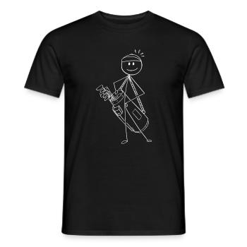 Golfer_met_golfbag_stickman - Männer T-Shirt - Schwarz - Vorne - AI Model Male 178 light (178cm)