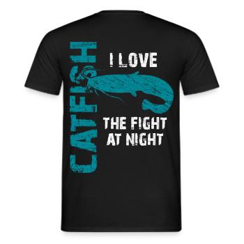 Catfish Fishing Sport Fishing Strong Fish - Men's T-Shirt - black - Back - AI Model Male 178 light (178cm)