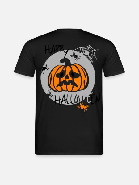 Halloween, Kürbis - Männer T-Shirt - Schwarz