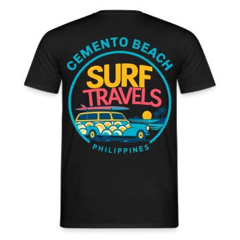 Retro Surf Van Philippines - Männer T-Shirt - Schwarz - Hinten - AI Model Male 178 light (178cm)