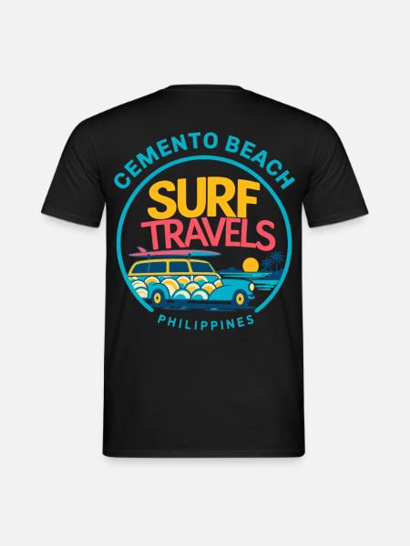 Retro Surf Van Philippines - Männer T-Shirt - Schwarz