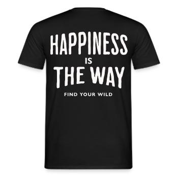Glück ist dein Wildnis - Männer T-Shirt - Schwarz - Hinten - AI Model Male 178 light (178cm)