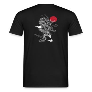 Japanischer Drachengeist - Männer T-Shirt - Schwarz - Hinten - AI Model Male 178 light (178cm)