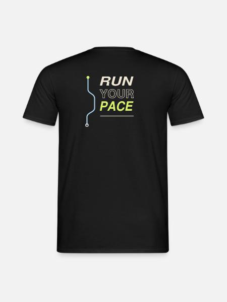 Run Your Pace - Männer T-Shirt - Schwarz