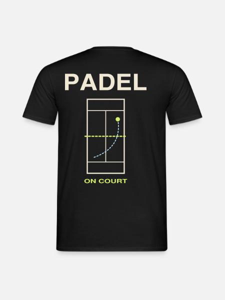 Padel On Court - Männer T-Shirt - Schwarz