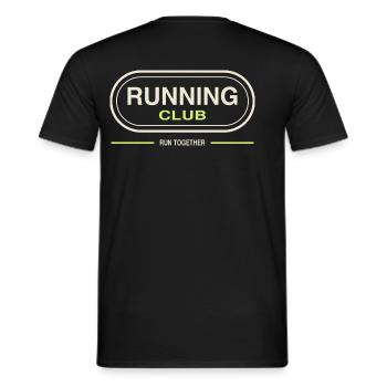 Running Club  - Männer T-Shirt - Schwarz - Hinten - AI Model Male 178 light (178cm)