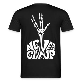 never give up ! halloween Lebe lang und in Frieden - Männer T-Shirt - Schwarz - Hinten - AI Model Male 178 light (178cm)