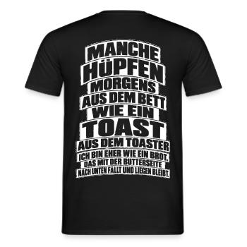 Lustiges Geschenk für Morgenmuffel - Männer T-Shirt - Schwarz - Hinten - AI Model Male 178 light (178cm)