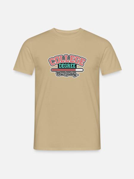 Universität Abschluss - Männer T-Shirt - Sandbeige