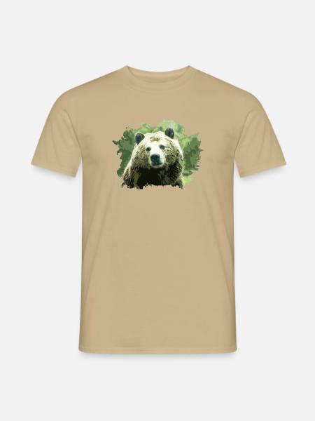 Bär - Männer T-Shirt - Sandbeige