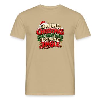 Ein Weihnachts-Jingle-Tee - Männer T-Shirt - Sandbeige - Vorne - AI Model Male 178 light (178cm)