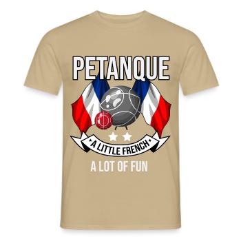 A Little French, A Lot Of Fun – Boule - Männer T-Shirt - Sandbeige - Vorne - AI Model Male 178 light (178cm)