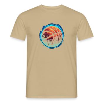 Basketball Ball Steamwave - Männer T-Shirt - Sandbeige - Vorne - AI Model Male 178 light (178cm)