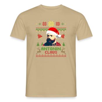 Antonin Dvořák Antonin Claus - Männer T-Shirt - Sandbeige - Vorne - AI Model Male 178 light (178cm)