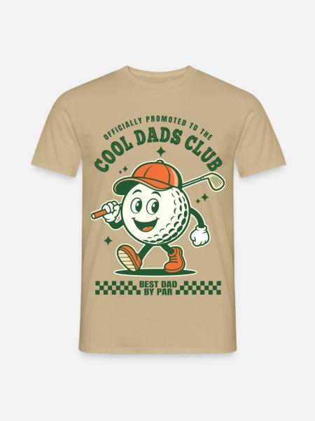 Bestes Golf-Dad-Duo - Männer T-Shirt - Sandbeige
