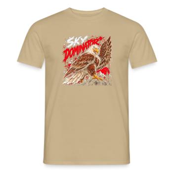 Sky Dominator Adler - Männer T-Shirt - Sandbeige - Vorne - AI Model Male 178 light (178cm)