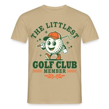 Kleines Golfmitglied - Männer T-Shirt - Sandbeige - Vorne - AI Model Male 178 light (178cm)
