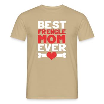 Frengle Hund - Männer T-Shirt - Sandbeige - Vorne - AI Model Male 178 light (178cm)