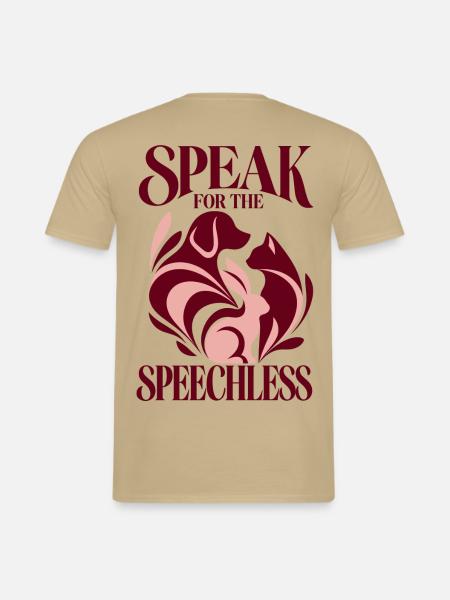 Speak For The Speechless - Männer T-Shirt - Sandbeige