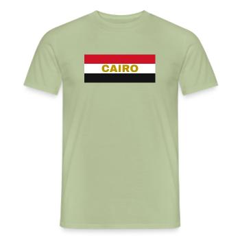 Kairo-Stadt in ägyptischen Flaggenfarben - Männer T-Shirt - Sage - Vorne - AI Model Male 178 light (178cm)