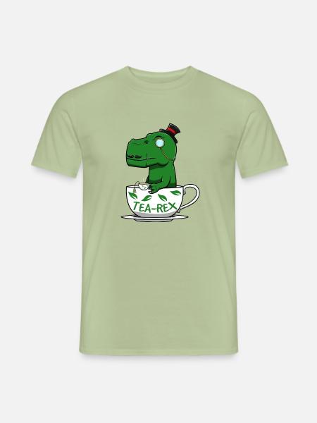 Tea Rex - Männer T-Shirt - Sage