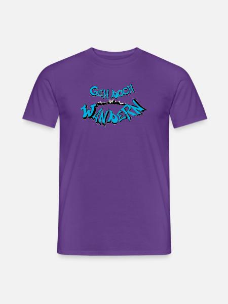 Geh doch wandern - Männer T-Shirt - Lila