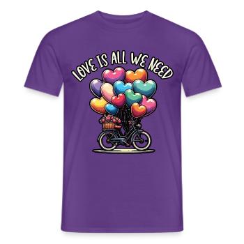 Songtexte Musikliebhaber Songwriter Musikfestival - Männer T-Shirt - Lila - Vorne - AI Model Male 178 light (178cm)