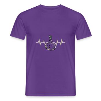 Knoblauch Pflanze - Männer T-Shirt - Lila - Vorne - AI Model Male 178 light (178cm)
