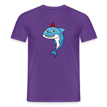 Hai Kindergeburtstag - Männer T-Shirt - Lila - Vorne - AI Model Male 178 light (178cm)