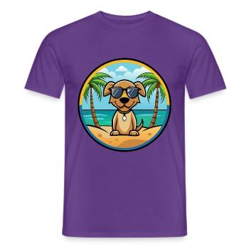 Pointer Dog Breed Cartoon Sunglasses Beach - Men's T-Shirt - purple - Front - AI Model Male 178 light (178cm)