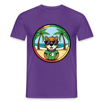 Portuguese Watchdog Breed Cartoon Sunglasses Beach - Men's T-Shirt - purple - Front - AI Model Male 178 light (178cm)