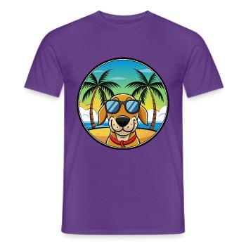 Transsilvanischer Windhund Rasse Cartoon Sonnenbrille - Männer T-Shirt - Lila - Vorne - AI Model Male 178 light (178cm)