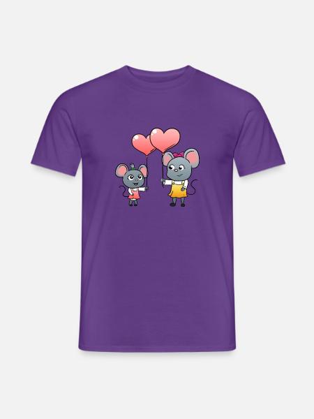 Mäuse - Männer T-Shirt - Lila