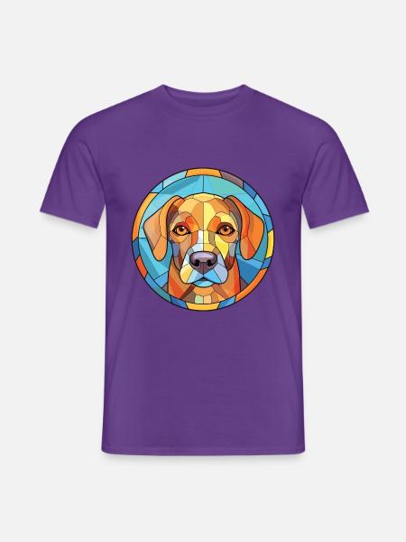 Akbash Hunderasse bunte Aquarell-Illustration - Männer T-Shirt - Lila