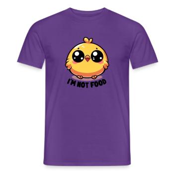 I'm not food - Männer T-Shirt - Lila - Vorne - AI Model Male 178 light (178cm)