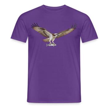 Fischadler - Männer T-Shirt - Lila - Vorne - AI Model Male 178 light (178cm)