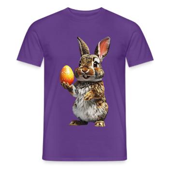 Hase - Männer T-Shirt - Lila - Vorne - AI Model Male 178 light (178cm)