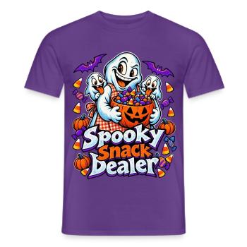 Halloween Oma Spooky Snack Dealer Geister - Männer T-Shirt - Lila - Vorne - AI Model Male 178 light (178cm)