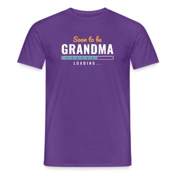 Ankündigung zur baldigen Großmutter-Ladeankündigung - Männer T-Shirt - Lila - Vorne - AI Model Male 178 light (178cm)
