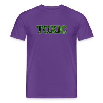 Giftiges Neongrün - Männer T-Shirt - Lila - Vorne - AI Model Male 178 light (178cm)