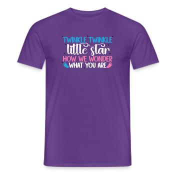 Funkel, funkel, kleiner Stern, wie wir uns fragen, was - Männer T-Shirt - Lila - Vorne - AI Model Male 178 light (178cm)