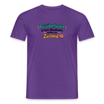 Reizüberflutung Zustand - Männer T-Shirt - Lila - Vorne - AI Model Male 178 light (178cm)