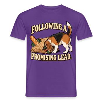 Beagle Vielversprechender Lead - Männer T-Shirt - Lila - Vorne - AI Model Male 178 light (178cm)