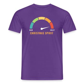Weihnachtsgeist-Anzeige Bah bis Jolly - Männer T-Shirt - Lila - Vorne - AI Model Male 178 light (178cm)