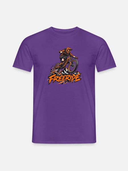 Freeride Mountain MTB Graphic - Männer T-Shirt - Lila
