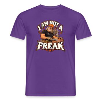 Ich bin kein Freak Bauarbeiter - Männer T-Shirt - Lila - Vorne - AI Model Male 178 light (178cm)