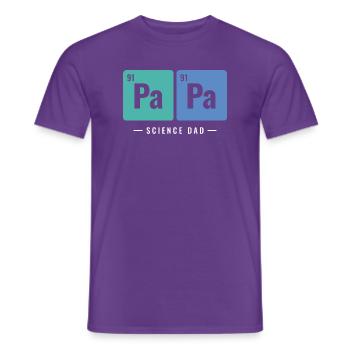 Papa Periodensystem Elemente Wissenschaft Papa - Männer T-Shirt - Lila - Vorne - AI Model Male 178 light (178cm)